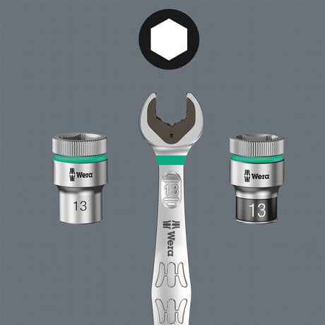 WERA Steckschlüsselsatz Zyklop Speed 29-teilig 3/8 Zoll SW 8-19 mm mit 72 Zähnen