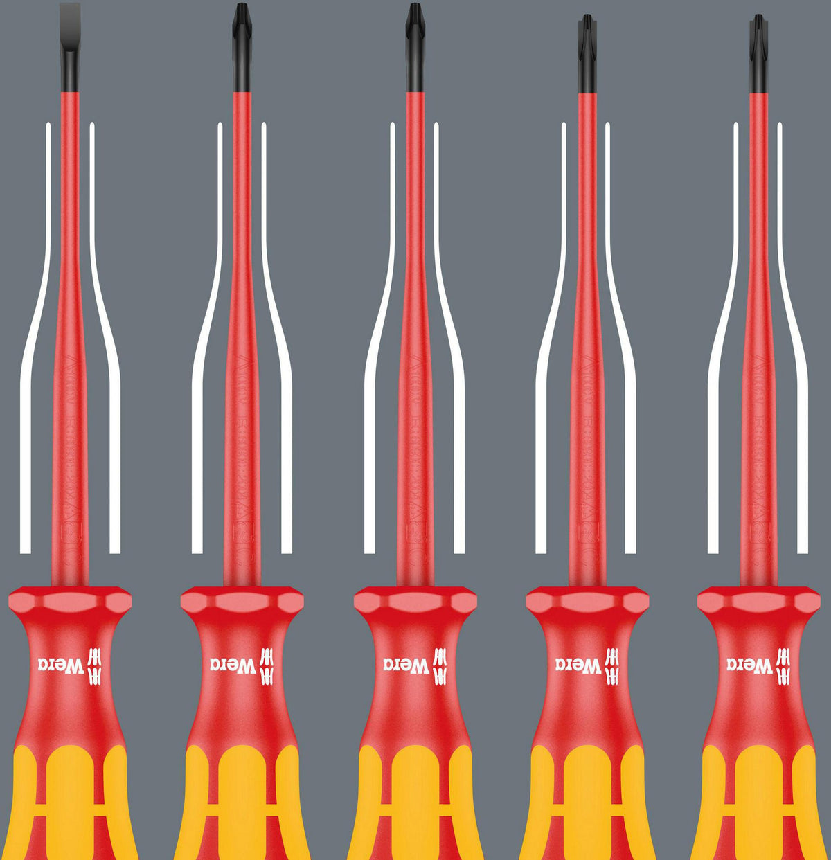 WERA VDE-Schraubendreher 162iS PH1 Phillips, isoliert bis 1.000 V, Kraftform-Griff, 80 mm Klinge