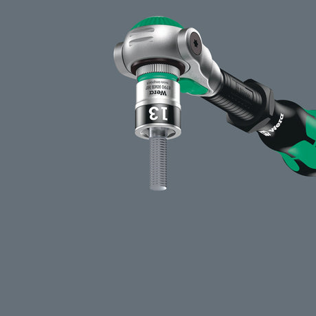 WERA Steckschlüsselsatz 8100 SB HF 1, 13-teilig, 3/8 Zoll, Textilbox, Zyklop Metal Switch