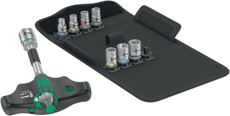 WERA Steckschlüsselsatz KK 400 RA Set 2 9-teilig 1/4 Zoll mit 80 Zähnen