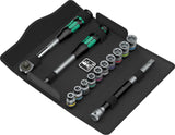 WERA Steckschlüsselsatz 8006 SC 1, 13-teilig, 1/2 Zoll, SW 10-19 mm, 72 Zähne, 6-Kant