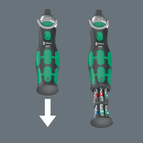 WERA Steckschlüsselsatz 8009 Zyklop Pocket Set 2 19-teilig 3/8" + 1/4" mit 72 Zähnen