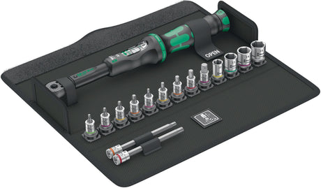 WERA Drehmomentschlüsselset Bicycle Set Torque 1 16-tlg. 2,5-25 Nm 1/4 Zoll