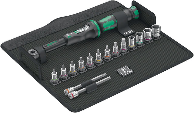 WERA Drehmomentschlüsselset Bicycle Set Torque 1 16-tlg. 2,5-25 Nm 1/4 Zoll
