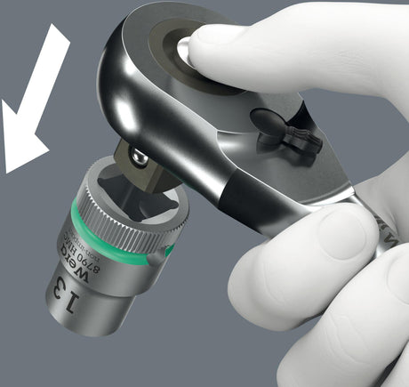 WERA Steckschlüsselsatz 8006 SC 1, 13-teilig, 1/2 Zoll, SW 10-19 mm, 72 Zähne, 6-Kant