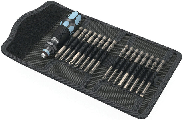 WERA Schraubendrehersatz K K 60 Stainless 17-teilig mit Edelstahl-Wechselklingen