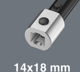 WERA Einsteckadapter 7779/1 14x18mm auf 9x12mm CV-Stahl für Drehmomentschlüssel
