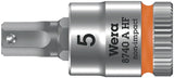 WERA Steckschlüsseleinsatz 8740 A HF 1/4 Zoll SW 5/16 Zoll mit Haltefunktion und Farbleitsystem