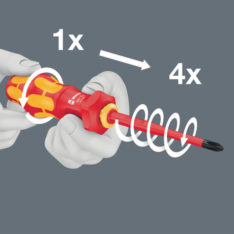 WERA Handgriff 827 T i Kraftform Turbo VDE isoliert für VDE Wechselklingen