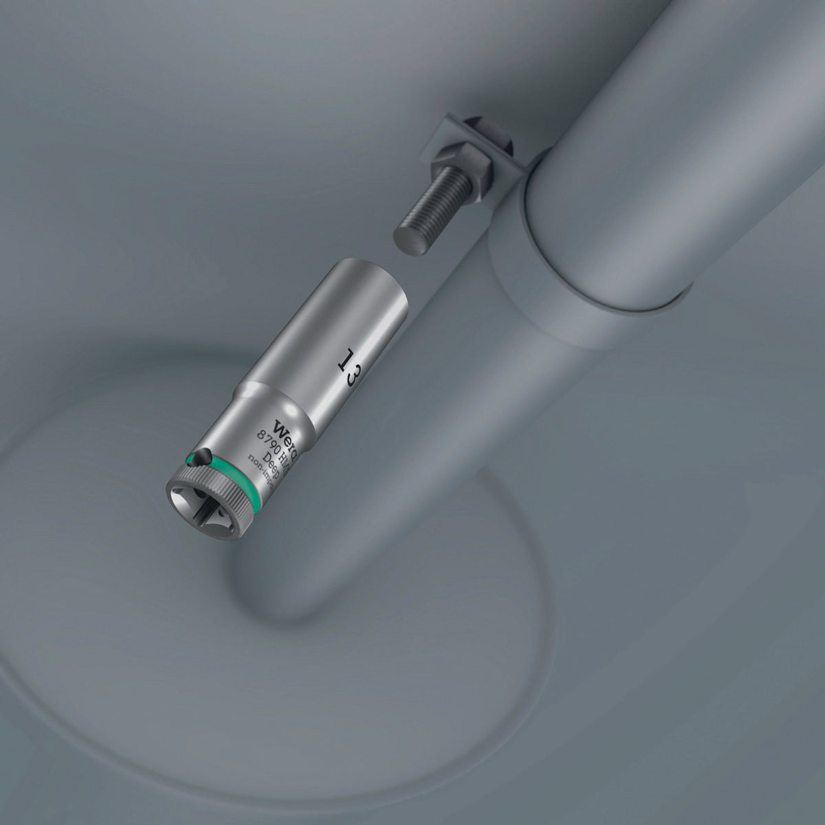 WERA Steckschlüsseleinsatz 8790 HMB Deep 3/8 Zoll 11 mm – Take it easy Farbkennzeichnung, Chrom-Vanadium