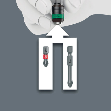 WERA Kegelsenkerbitsatz 846/8 8-teilig 6,3-20,5 mm 90° HSS mit Rapidaptor