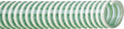 TEGUMA Kunststoff-Saugschlauch COSMO® ID 20 mm – 50 m Rolle, grün transparent