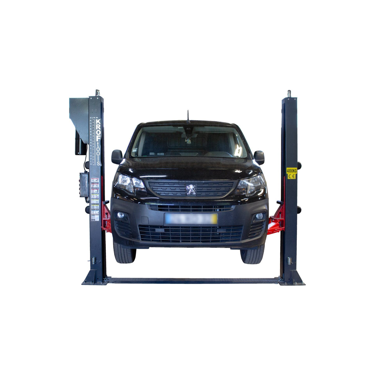 KROFtools 4 T Tonnen Elektro-Hydraulische 2-Säulen-Hebebühne 4000 kg - Modell 230V - 9805MO