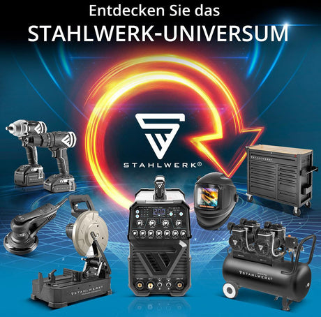 STAHLWERK Fülldrahtschweißgerät Mini FLUX 120 ST Digital mit Zubehör 20-120 A