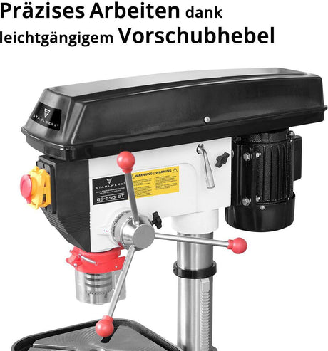 STAHLWERK BD-550 ST Säulenbohrmaschine MT2/MK2 550W 16mm für Metall, Holz & Kunststoff