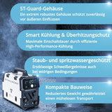 STAHLWERK Fülldrahtschweißgerät Mini FLUX 120 ST Digital mit Zubehör 20-120 A