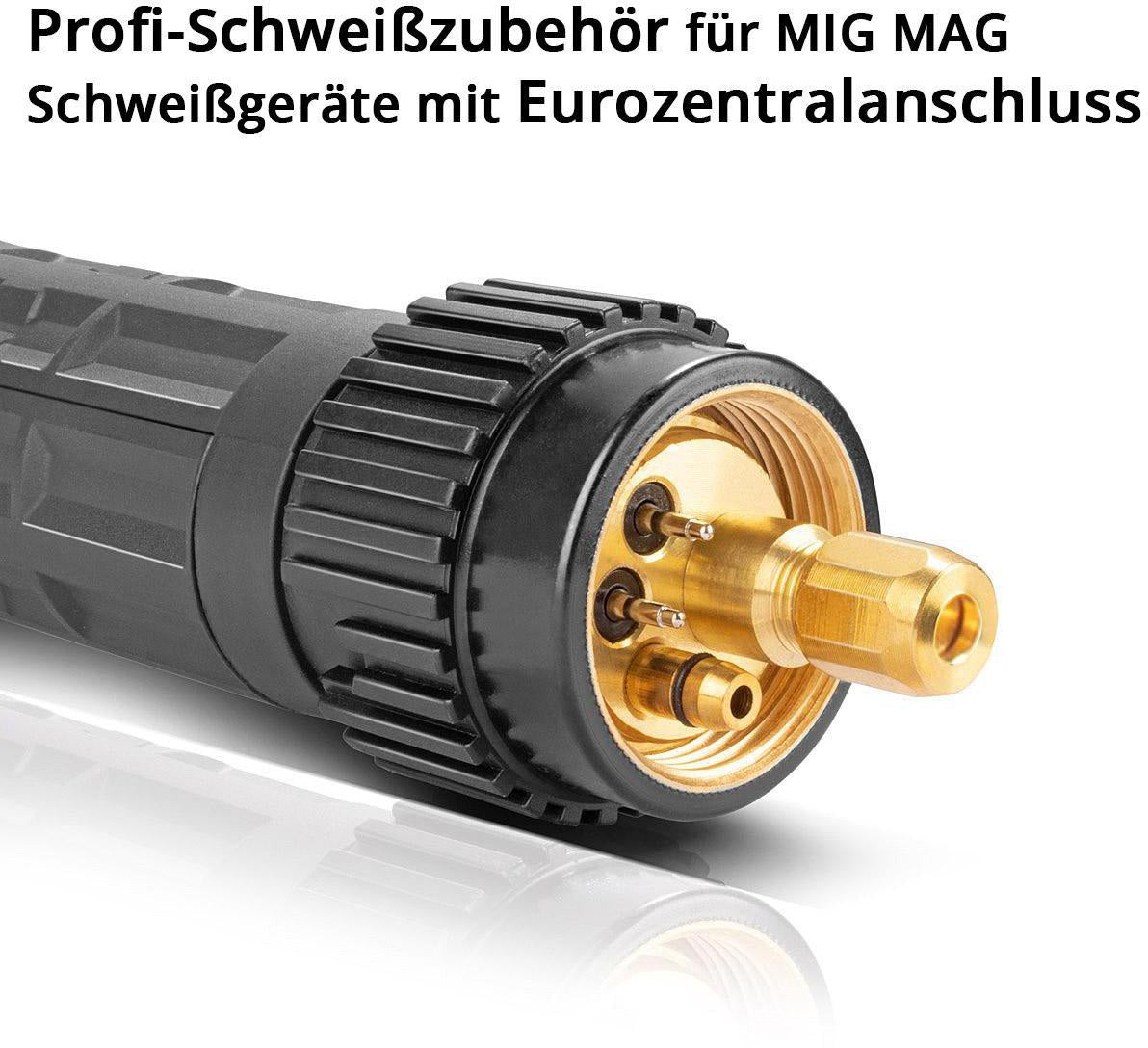 STAHLWERK AK25/MB25 Schweißbrenner 3m Gaskühlung 270A Eurozentralanschluss