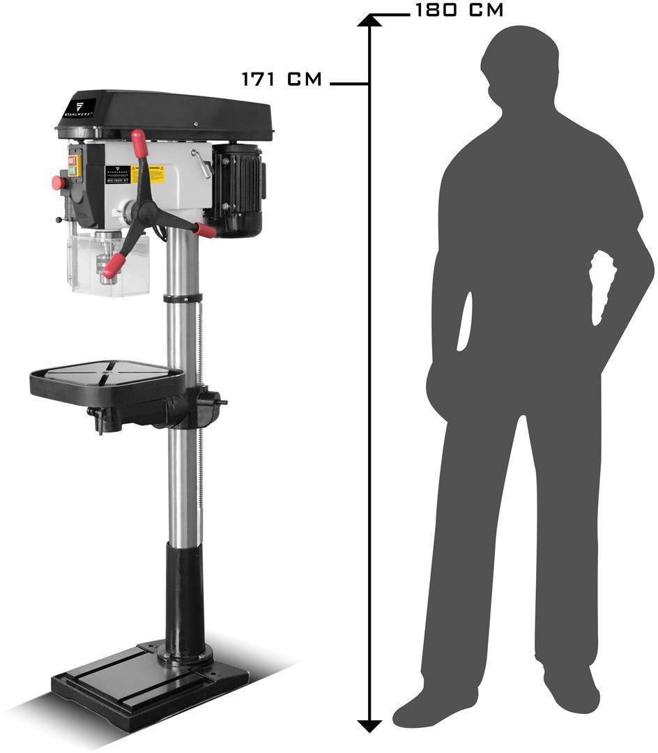 STAHLWERK BD-1500 ST Säulenbohrmaschine – 1500 W, MT4/MK4, 20 mm Bohrdurchmesser