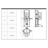 KROFtools 1000kg hydraulischen McPherson-Federspanner, Hydraulischer Federkompressor - Pneumatischer Federspanner für Stoßdämpfer und Fahrwerksfedern