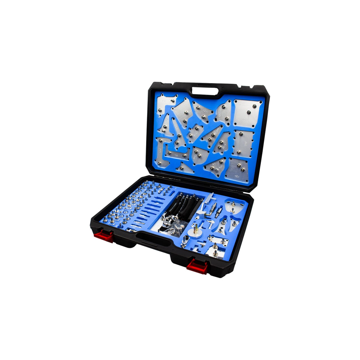KROFtools Getriebespüladapter ATF Adapter- Kit -Set Adaptersatz, Spezialadapter für Automatikgetriebe Spülgerät 122-tlg - 9121