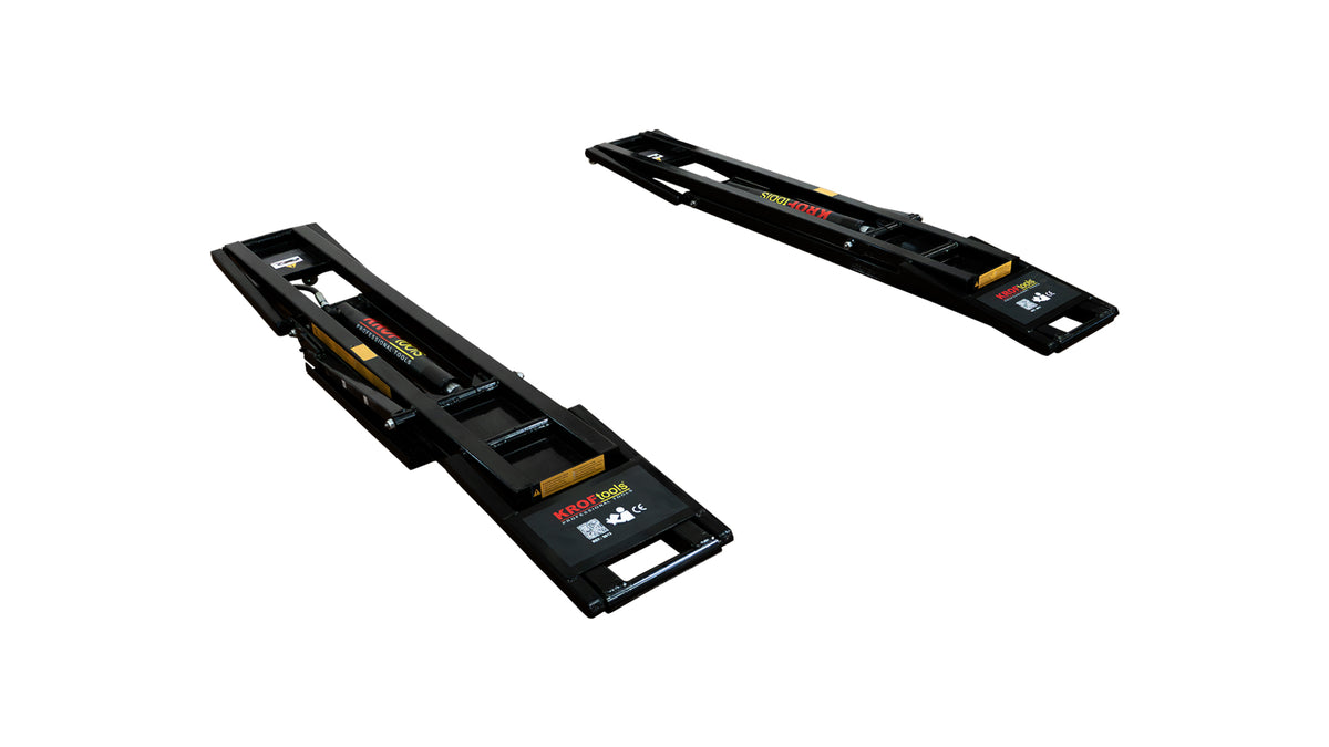 KROFtools 2500kg Mobile Hebebühne 90mm flach - KFZ Auto Hebebühne mit Fernbedienung ohne Hydrauliköl geliefert - 9813