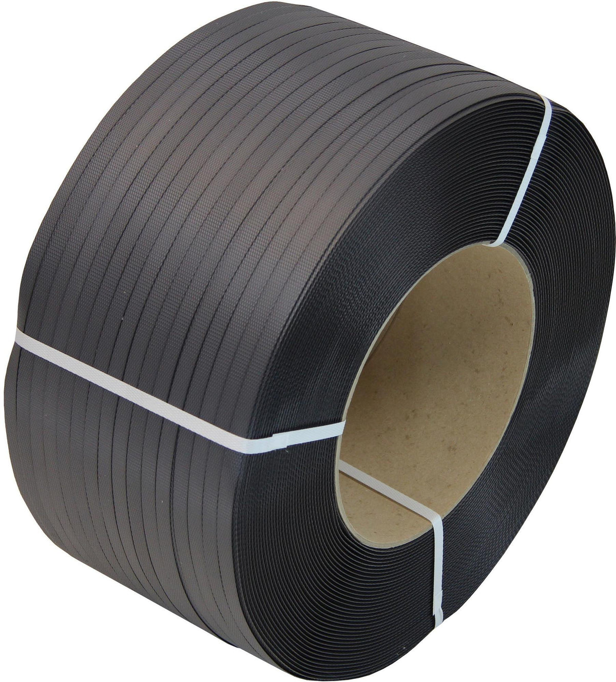TRANSPAK PP Umreifungsband 12 mm x 0,55 mm, 2500 m, schwarz, Kern 280 mm – 2 Rollen