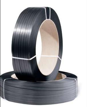 TRANSPAK PP Umreifungsband 12 mm x 0,55 mm, 2500 m, schwarz, Kern 280 mm – 2 Rollen