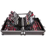 KRAFTWERK Service-Werkzeugkoffer 202.500.001 – ERGO+HIGHTECH, 154-tlg., Profi-Alukoffer mit ausklappbaren Tableaus - KW-202.500.001