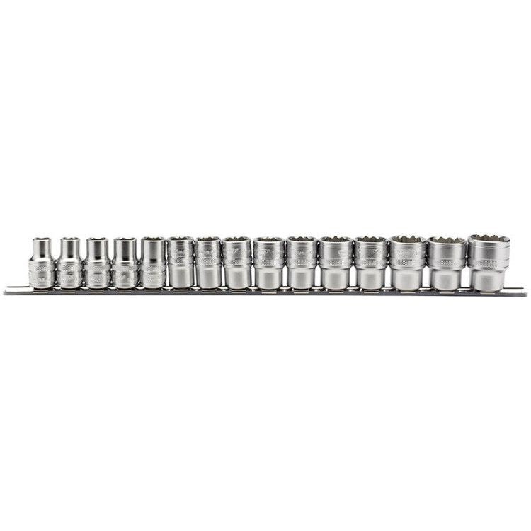 Deltach 3/8" Steckschlüsselschiene 12-seitig, 15-tlg. 501320