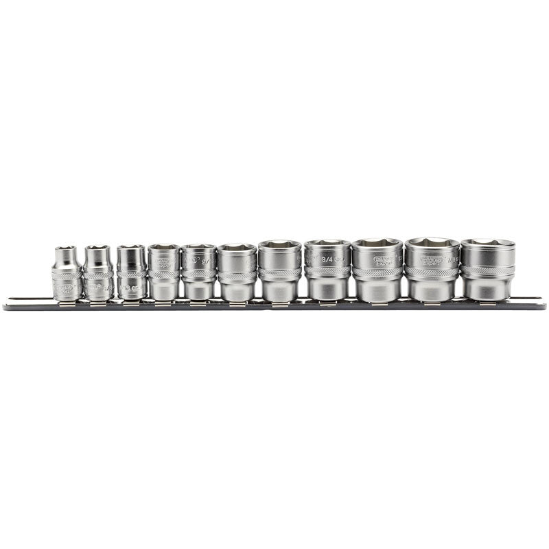 Draper Tools 3/8" Steckschlüsselschiene kurz INCH, 11 Stück D16493