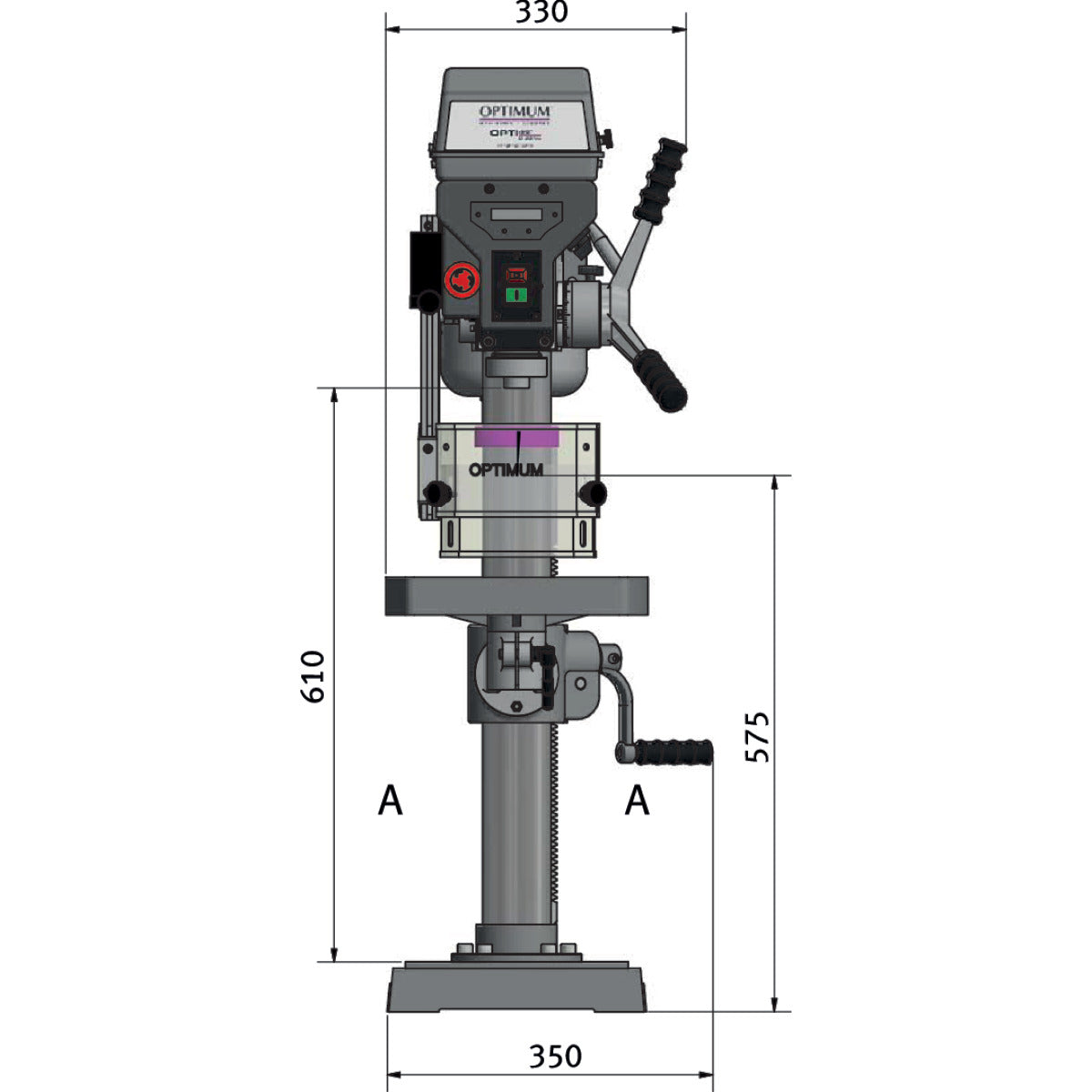 Optimum OPTIdrill Tischbohrmaschine D 23Pro (230 V) - Art. 3003015