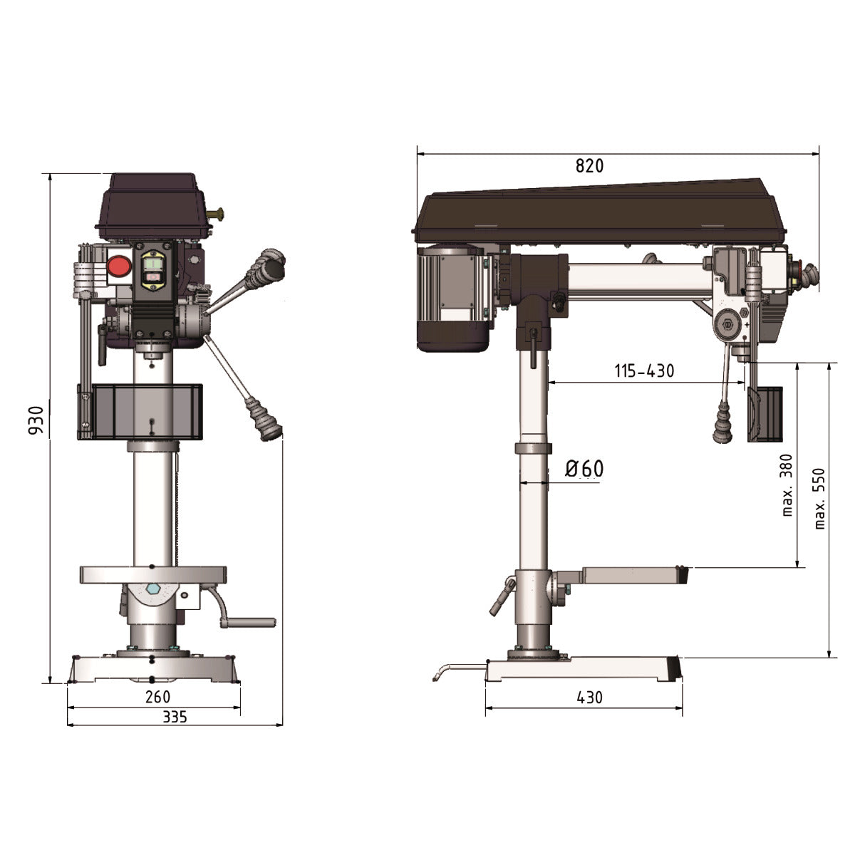 Optimum OPTIdrill Radialbohrmaschine RB 6T - Art. 3009161