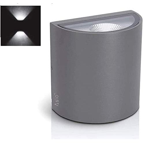 ASLO Moderne LED Design Außenleuchte Outdoor LED 2x5W - 3000K LED Outdoor Wandleuchte - ASAL2X530