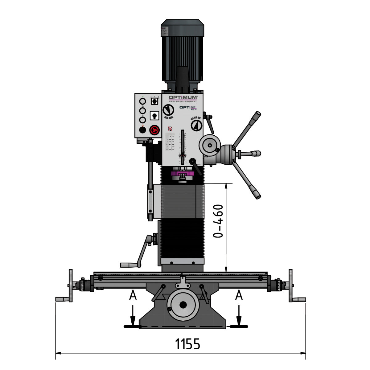 Optimum OPTImill Bohr-Fräsmaschine MB 4 - Art. 3338451