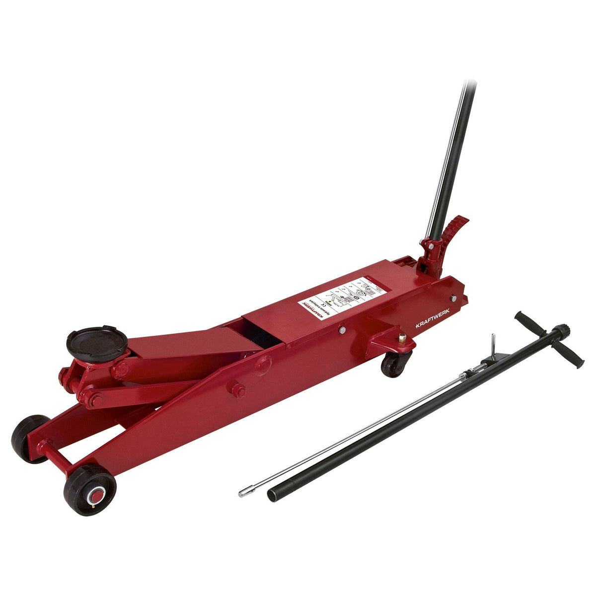 KRAFTWERK Hydraulischer Rangierwagenheber 5 t – PRO LINE, mit Schnellhub-Fusspedal, 150–560 mm Hubhöhe - KW-38105