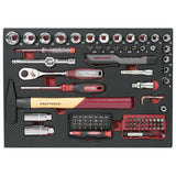 KRAFTWERK AluPro Werkzeugkoffer 3946 | 151-tlg. mit ergokraft Umschaltknarre & Bit-Sortiment – - KW-3946