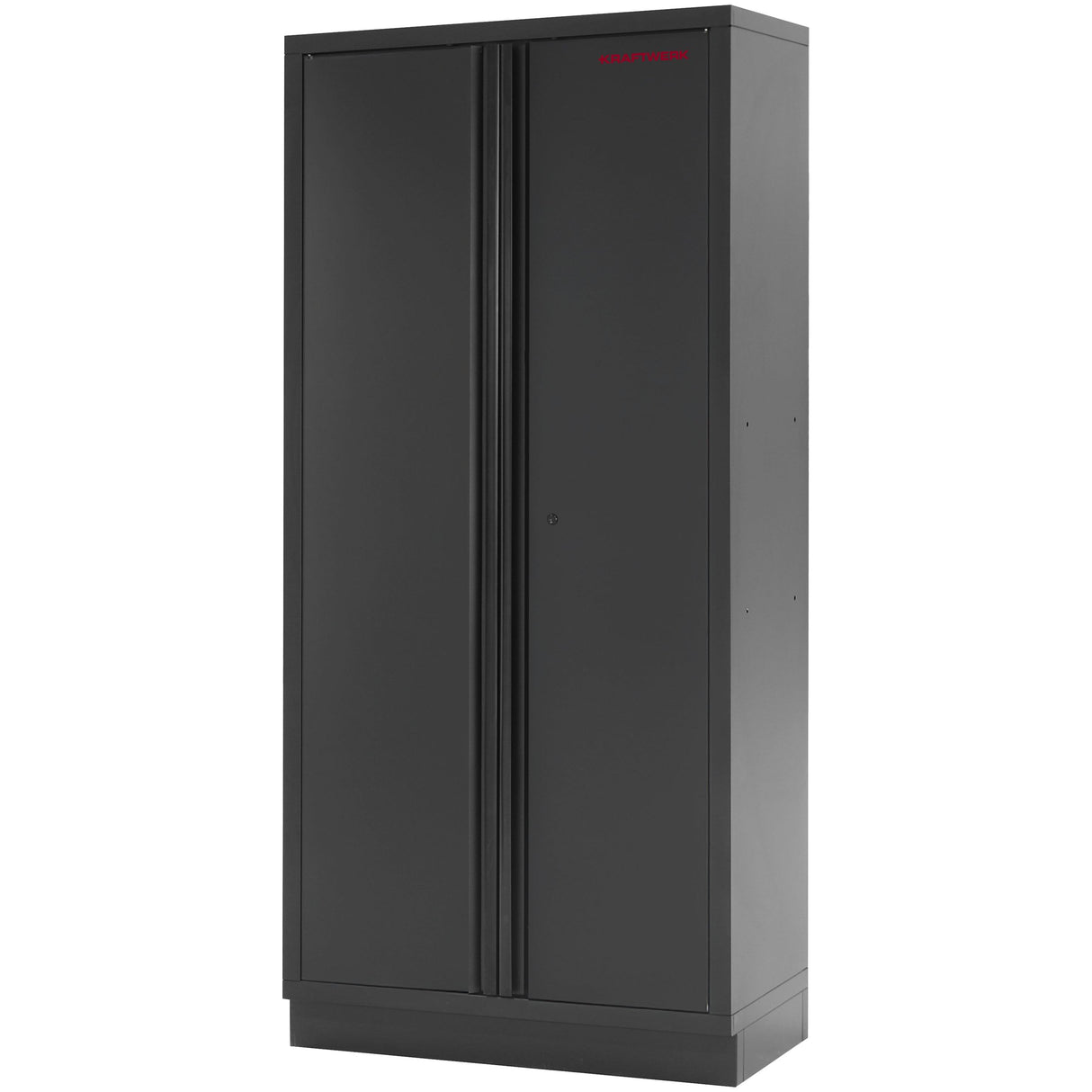 KRAFTWERK 3964E-BLK-IX MOBILIO Ecklösung – 8-Element-Werkstattwand mit Inox-Arbeitsplatte & Rolladenschränken - KW-3964E-BLK-IX