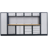 Heavy-duty garage storage cabinet system with drawers, lockers, and pegboard for tools – toprools.com