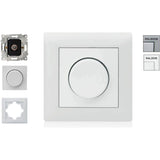 ASLO Phasenanschnittdimmer Drehdimmer 230V, 600 W CE/RoHS - Dimmer komplett Set RAL 9006 ALU - 8 Stück - 17,95€/Stk.