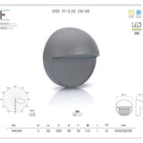 ASLO Stylische runde LED Design Außenleuchte Outdoor LED 6W - 3000k - LED Outdoor Wandleuchte - ASAL630