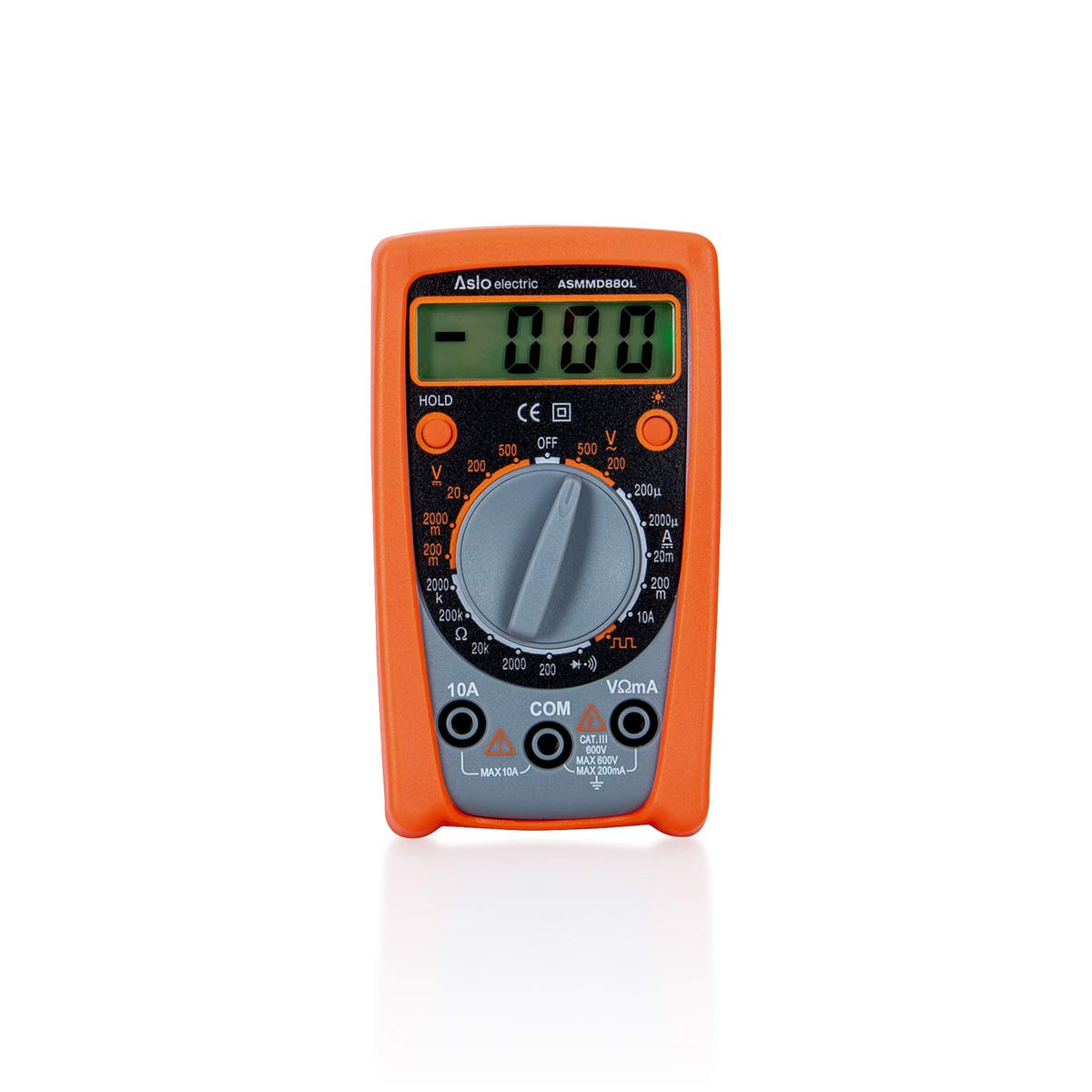 ASLO Präzises Digitales Mini-Multimeter (CAT III 600V) Durchgangsprüfer Spannungsprüfer Stromprüfer mit Hintergrundbeleuchtung LCD Display