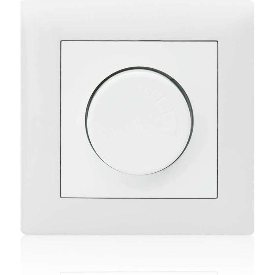 ASLO Phasenanschnittdimmer Drehdimmer 230V, 600 W CE/RoHS - Dimmer komplett Set RAL 9006 ALU - 8 Stück - 17,95€/Stk.