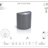 ASLO Moderne LED Design Außenleuchte Outdoor LED 2x5W - 3000K LED Outdoor Wandleuchte - ASAL2X530