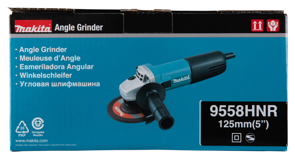 Makita Winkelschleifer | 840 W Motor, 125 mm Scheiben & Wiederanlaufschutz - 9558HNRZ