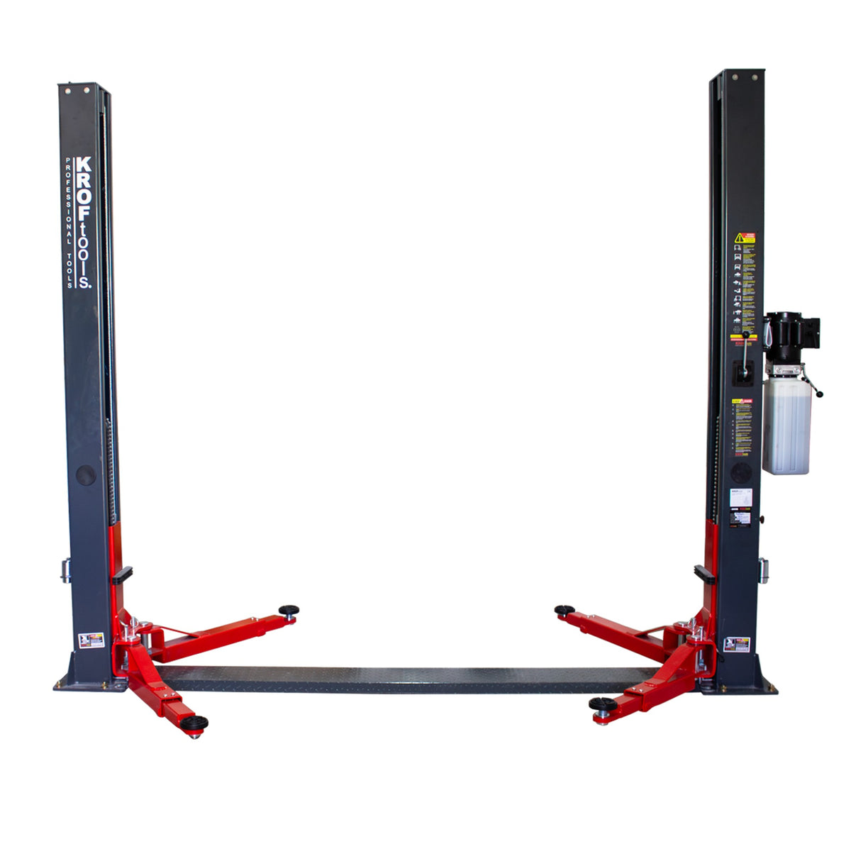 KROFtools 4.0 t Profi 2 Säulen Hebebühne - BASIC LINE Zwei-Säulen-Hebebühne 4 Tonnen 230V Anschluss und manueller Verriegelung - 9802