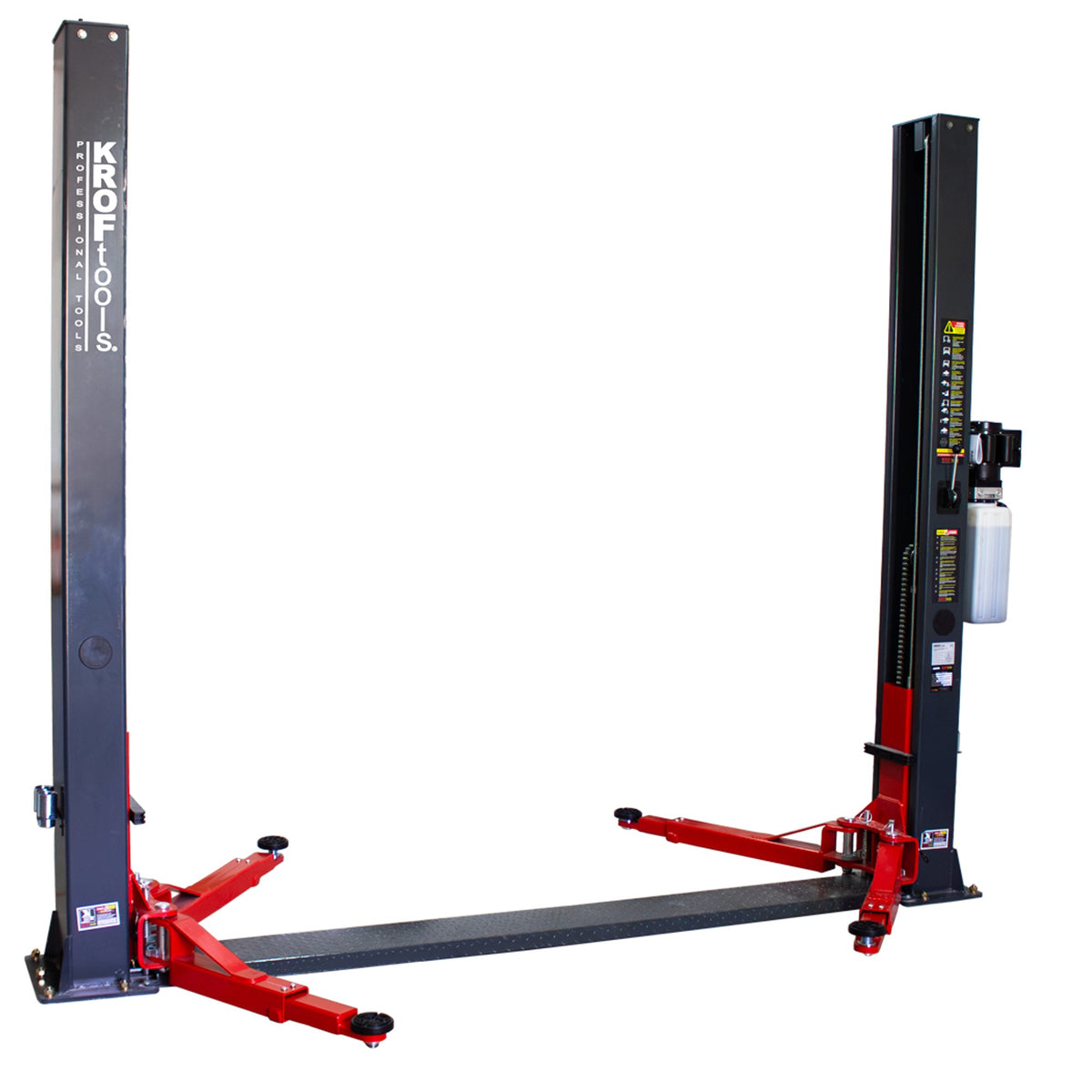 KROFtools 4.0 t Profi 2 Säulen Hebebühne - BASIC LINE Zwei-Säulen-Hebebühne 4 Tonnen 230V Anschluss und manueller Verriegelung - 9802