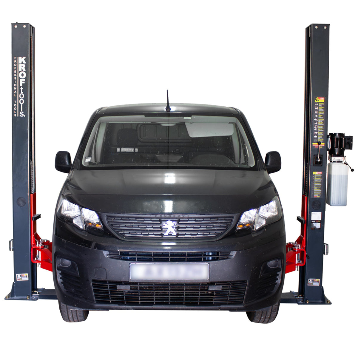 KROFtools 4.0 t Profi 2 Säulen Hebebühne - BASIC LINE Zwei-Säulen-Hebebühne 4 Tonnen 230V Anschluss und manueller Verriegelung - 9802