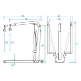 KING TONY Profi-Werkzeuge - Hydraulischer Werkstattkran, LKW- und PKW - 550kg 9HYGR55