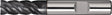 TECWERK Schaftfräser DIN 6527L Typ NR-UNI VHM TiAlN 6 mm 4 Schneiden lang