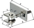 GAH Torband Stahl roh, 75x19x44x120x25x45 mm, zum Anschweißen